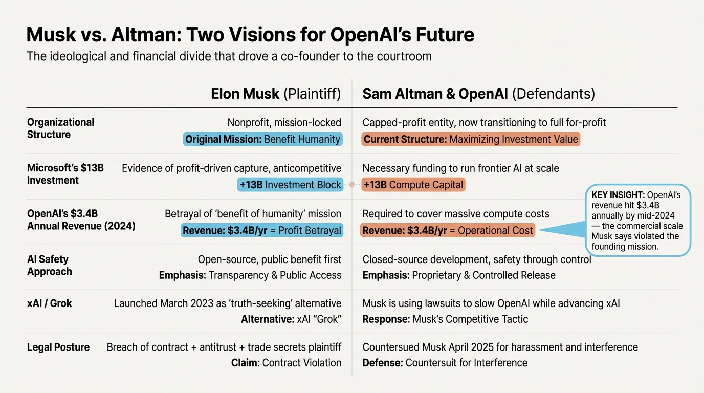Musk vs. Altman: Two Visions for OpenAI's Future