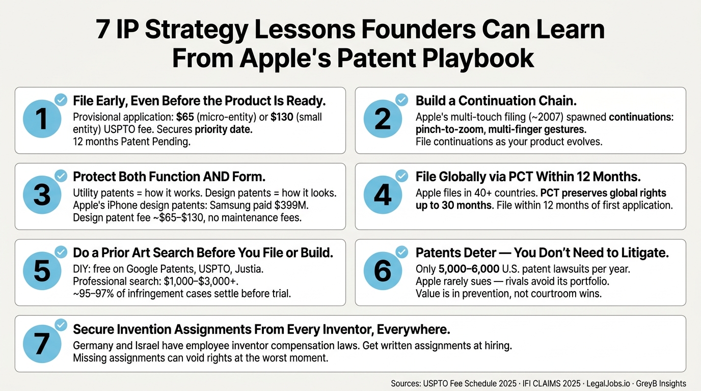 7 IP Strategy Lessons Founders Can Learn Directly From Apple's Patent Playbook