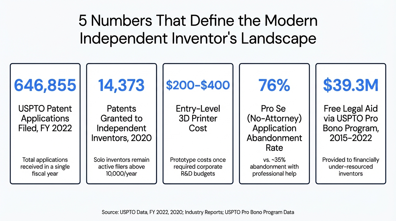 5 Numbers That Define the Modern Independent Inventor's Landscape