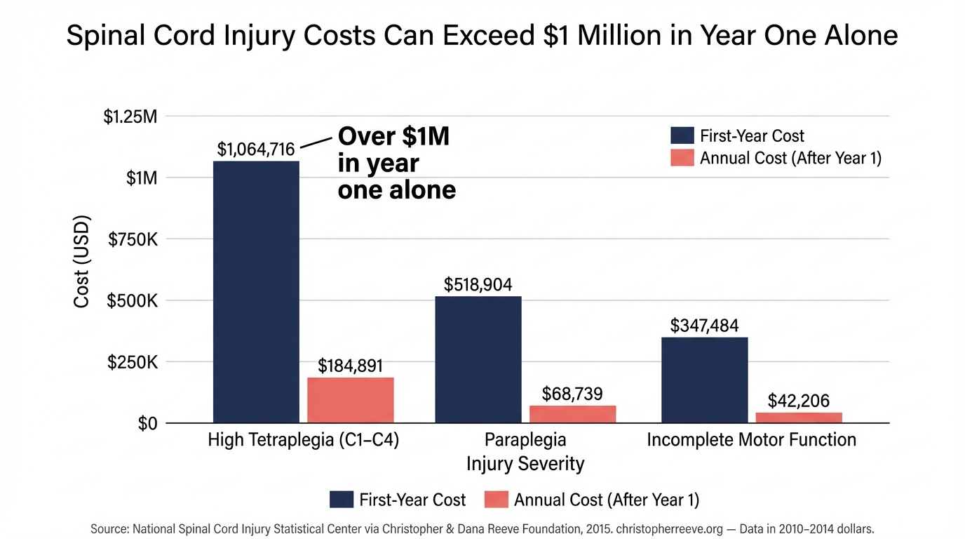 Spinal Cord Injury Costs Can Exceed $1 Million in Year One Alone