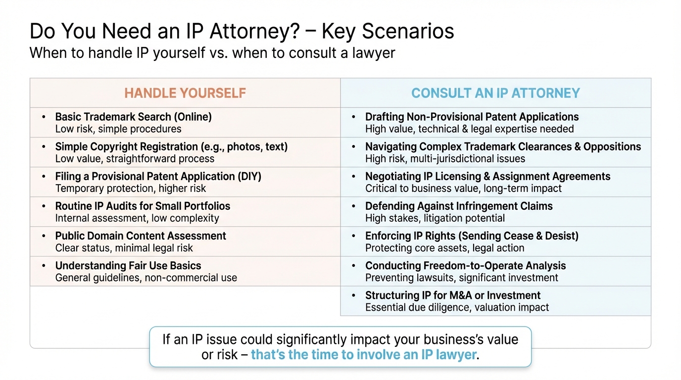 Do You Need an IP Attorney? – Key Scenarios